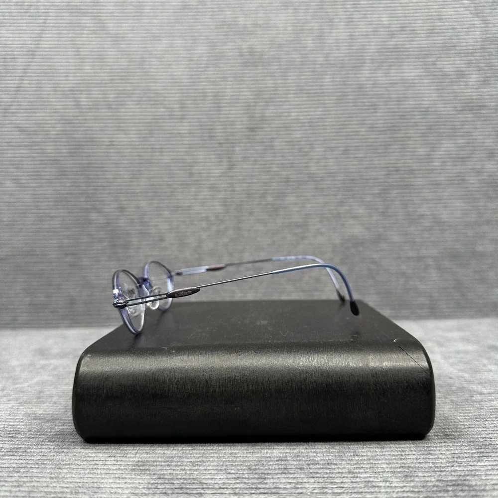 Silhouette SPX M 1946 Titanium Y2K Eyeglasses Purple Blue Oval Frames Austria